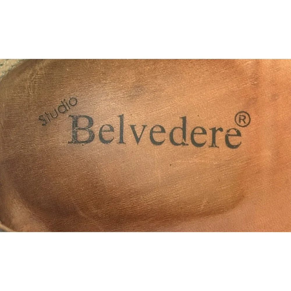 Studio Belvedere London II Men's Size 12 D Suede Oxfords Derby Shoes Made Brazil